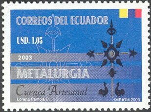 Stamp, Crafts from Cuenca, Ecuador,  