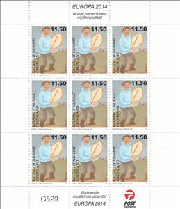 Mini Sheet, Musicial Instruments, Greenland,  , C.E.P.T. / Europe, Musical Instruments, Musicians