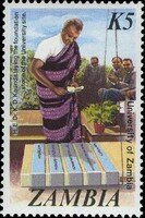 Kaunda laying cornerstone