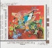 Courier brings Happiness. Coursier porte Bonheur