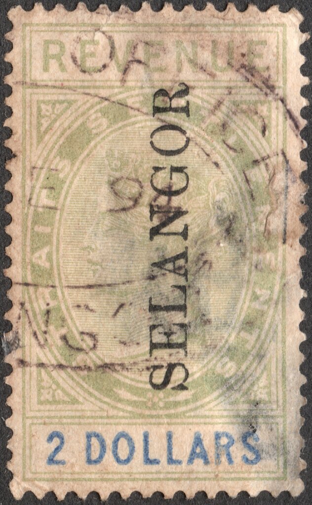 Straits Settlement Revenue Stamp overprinted SELANGOR