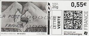 Stamp, Friendship Hand Gesture. View of corn field, Personalized and Private Mail Stamps,  , Greetings, Love