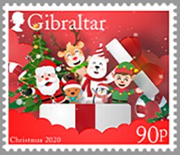 Stamp, Christmas 2020, Gibraltar,  , Christmas