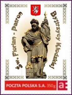 Stamp, St. Florian - Patron of Bystrzyca Kłodzka, Personalized and Private Mail Stamps,  , Saints