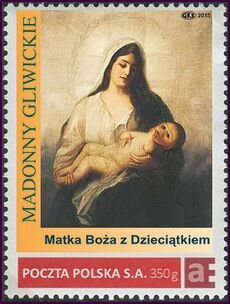 Stamp, Madonna of God with the Child, Personalized and Private Mail Stamps,  , Paintings
