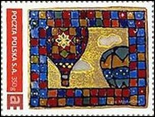 Stamp, Balloon Sci-Art Gallery, Personalized and Private Mail Stamps,  