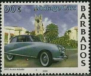 Stamp, 1952 Austin Atlantic, Barbados,  , Cars