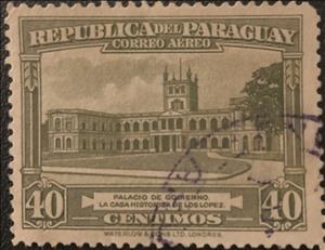 Stamp, Government House, Paraguay,  , Architecture, Government Buildings, Historic Sites, Palaces