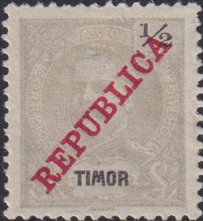King Carlos I overprinted "REPUBLICA"