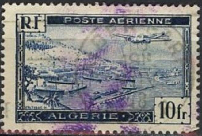 Potez 56 plane over Algiers harbor