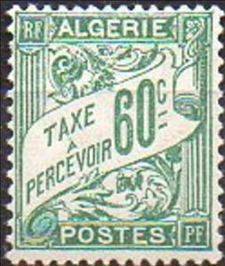 Stamp, Type Duval, Algeria,  , Letters (Alphabet), Numbers
