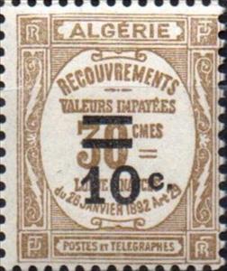 Stamp, Type Duval, Algeria,  , Letters (Alphabet), Numbers