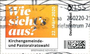 Stamp, Wie sieht´s aus? - Kirchengemeinde- und Pastoralratswahl, Personalized and Private Mail Stamps,  