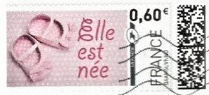 Pink Slippers. She is born. Elle est nee