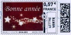 Burgundy Coloured New Year. Bonne Annee