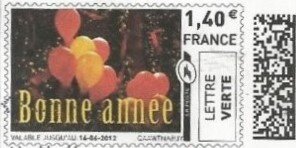 New Year with Balloons. Bonne Annee