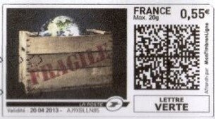 Fragile Earth in a crate