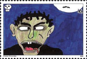 Stamp, Design a stamp Competition Winner. House of Horror, Cinderellas,  , Drawings