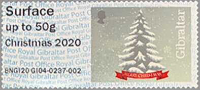Stamp, Christmas Tree, Gibraltar,  , Christmas