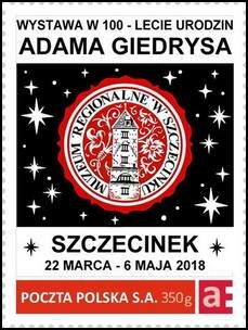 Stamp, Exhibition on the 100th anniversary of Adam Giedrys birth Sz, Personalized and Private Mail Stamps,  