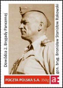 Stamp, Commander of the 2nd Armored Brigade, Brig. Gen. Bronisław S, Personalized and Private Mail Stamps,  , Military Forces