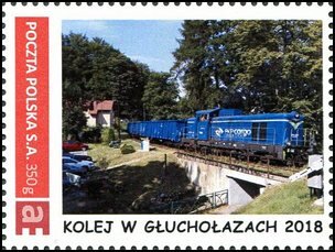 Stamp, Railroad in Głuchołazy 2018, Personalized and Private Mail Stamps,  , Locomotives, Railways