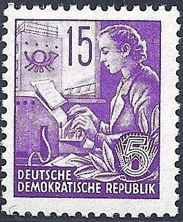 Woman on the teletype