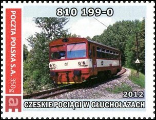Stamp, Czech trains in Głuchołazy 810 199-0 2012, Personalized and Private Mail Stamps,  , Locomotives, Railways
