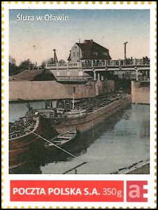 Stamp, Lock in Oława, Personalized and Private Mail Stamps,  , Canals