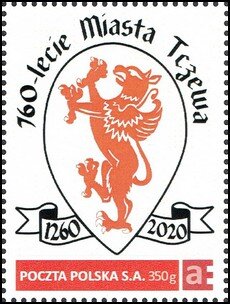 Stamp, 760th anniversary of the City of Tczew 1260 2020, Personalized and Private Mail Stamps,  