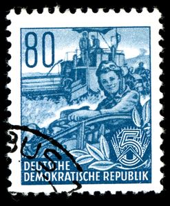 Stamp, Combines, Germany, Democratic Republic,  