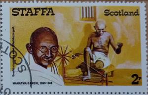 Stamp, Mahatma Gandhi of India, Cinderellas,  , Famous People