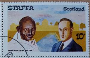 Stamp, Mahatma Gandhi of India, Cinderellas,  , Famous People