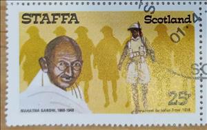 Stamp, Mahatma Gandhi of India, Cinderellas,  , Famous People