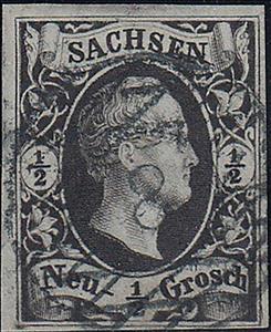 Stamp, King Friedrich August II, Saxony,  , Famous People, Heads of State, Kings, Men, Royalty