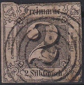 Stamp, Numeral in square, Thurn and Taxis,  , Numbers