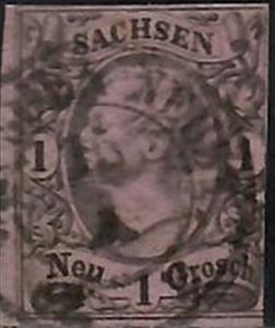 Stamp, King Johann I, Saxony,  , Famous People, Heads of State, Kings, Men, Royalty