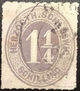 Stamp, Numerals, Schleswig-Holstein,  , Numbers