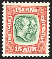 Stamp, Kings Christian IX and Frederik VIII, Iceland,  