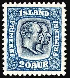 Stamp, Kings Christian IX and Frederik VIII, Iceland,  