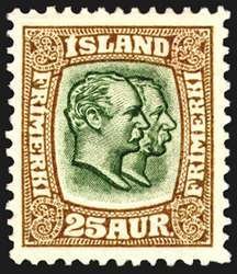 Stamp, Kings Christian IX and Frederik VIII, Iceland,  