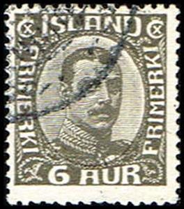 Stamp, King Christian X, Iceland,  