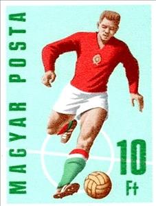 Stamp, Football player, Hungary,  , Football (Soccer), Sports