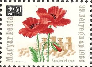 Stamp, Stamp day 1966, Hungary,  , Flowers, Plants (Flora)