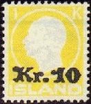 Stamp, King Frederick VIII, Iceland,  