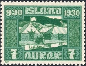 Stamp, 1000 Years Allthing (First Session Of Parlament), Iceland,  , National Parks, UNESCO World Heritage Sites, Historic Sites