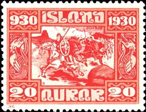 Stamp, 1000 Years Allthing (First Session Of Parlament), Iceland,  