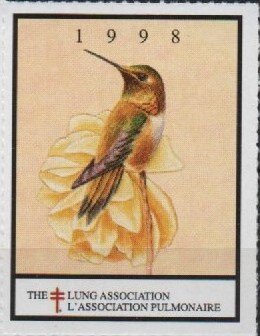 Stamp, Hummingbird, Cinderellas,  , Charity, Hummingbirds, Tuberculosis / TBC