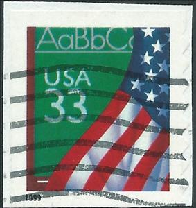 Stamp, Flag over Chalkboard, United States of America,  , Flags, Letters (Alphabet)