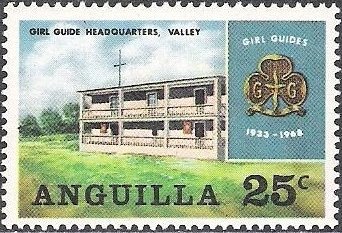 Stamp, Headquarter of Girl Scouts on Anguilla in Valley, Anguilla,  , Scouting